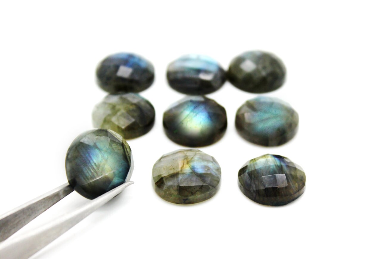 Custom Size Labradorite,labradorite Cabochon,faceted Cabochon,calibrated Gemstone Cabochons,checkercut Cabochons - Aa Quality