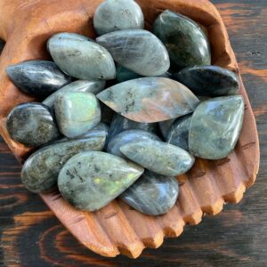 Labradorite Palm Stone, Labradorite Pocket Palm, Labradorite Cabochon, Qty. 1 Labradorite Palm Stone, Labradorite Pocket Palm, Labradorite Cabochon, Qty. 1