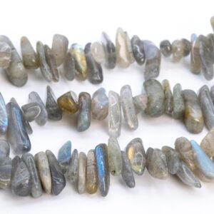 12-24x3-5mm Gray Labradorite Beads Stick Pebble Chip Genuine Natural Grade Aa Gemstone Loose Beads 15.5"/7.5" Bulk Lot Options (112807)