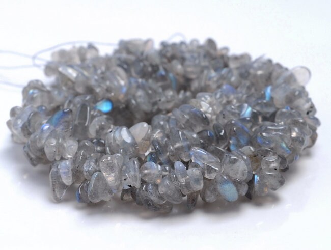 6-8mm Labradorite Gemstone Pebble Nugget Chip Loose Beads 32 Inch (80001756-a16)