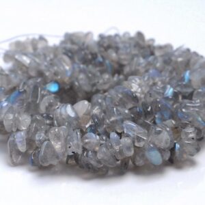 6-8mm Labradorite Gemstone Pebble Nugget Chip Loose Beads 16 Inch (80001756 H-a16)