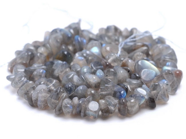 7-8mm Labradorite Gemstone Pebble Nugget Chip Loose Beads 16inch (80001871 H-a14)