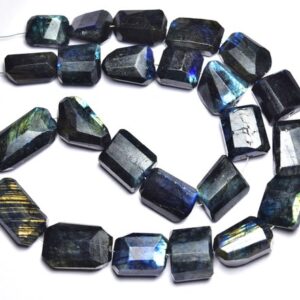 7 Inches,natural Labradorite Faceted Nugget Shape,,size Is 12-20mm #272