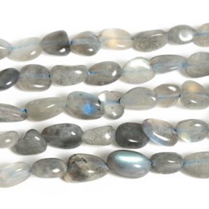 8-10mm Light Gray Labradorite Beads Pebble Nugget Grade A Genuine Natural Gemstone Loose Beads 15.5"/7.5" Bulk Lot Options (108556) 8-10mm Light Gray Labradorite Beads Pebble Nugget Grade A Genuine Natural Gemstone Loose Beads 15.5"/7.5" Bulk Lot Options (108556)