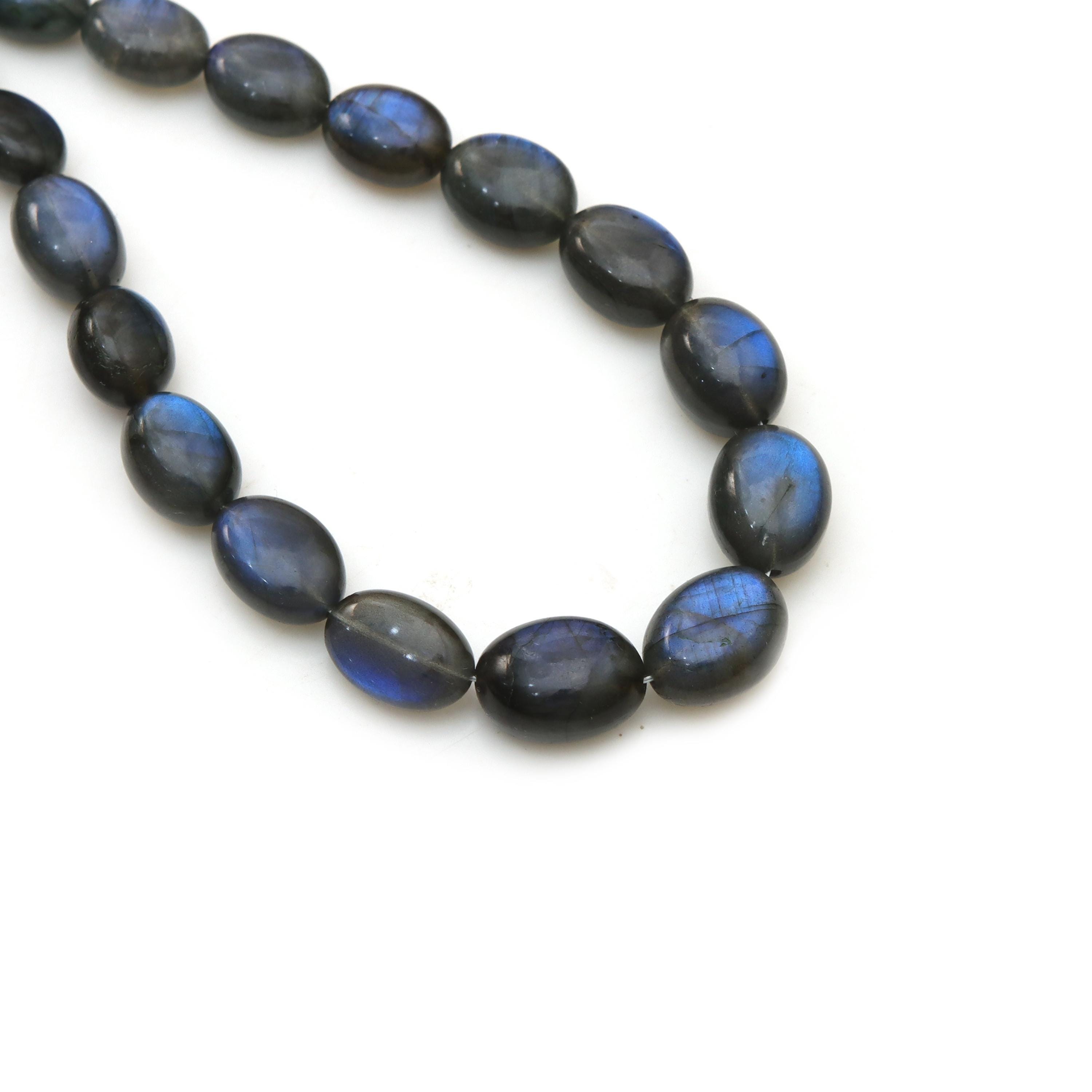 Blue Flash Labradorite Smooth Tumble Beads, 8x10 Mm To 13.5x16.5 Mm, Natural Labradorite Gemstone, High Flash Labradorite Jewelry Making