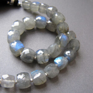 Labradorite cubes • 6.50-8.25mm • AAA micro faceted • Natural genuine gemstone • Drilled cube nuggets beads • Blue glow Labradorite cubes • 6.50-8.25mm • AAA micro faceted • Natural genuine gemstone • Drilled cube nuggets beads • Blue glow