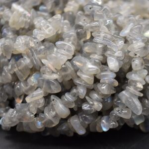 Labradorite Gemstone Chips Nuggets Beads - 5mm - 8mm, 32" Strand