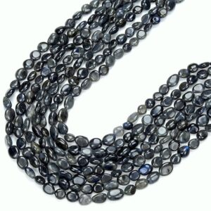 Natural Black Labradorite Gemstone Pebble Nugget 8-10MM 10-12MM Loose BeadsBULK LOT 1,2,6,12 and 50 (D467)