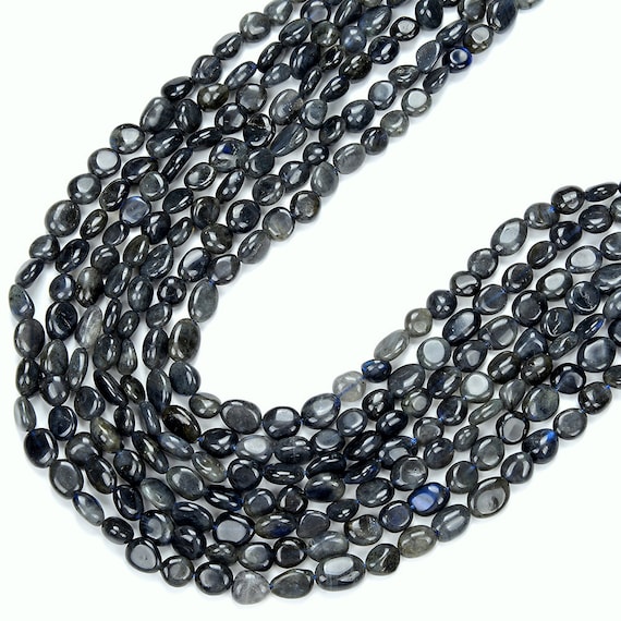 Natural Black Labradorite Gemstone Pebble Nugget 8-10mm 10-12mm Loose Beadsbulk Lot 1,2,6,12 And 50 (d467)