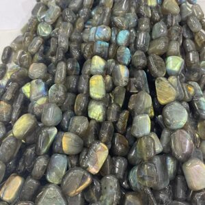 Natural Blue Fire Labradorite Smooth Nuggets Beads So Flashy 9/11-17/12 Mm,approx 18 Inche Labradorite Beads