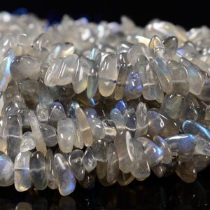 Natural Labradorite Gemstone Grade Aaa Pebble Nugget Chip 10-15mm Loose Beads (d600)