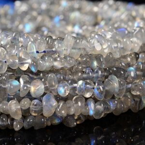 Natural Labradorite Gemstone Grade Aaa Pebble Nugget Chip 8-10mm Loose Beads (d600)