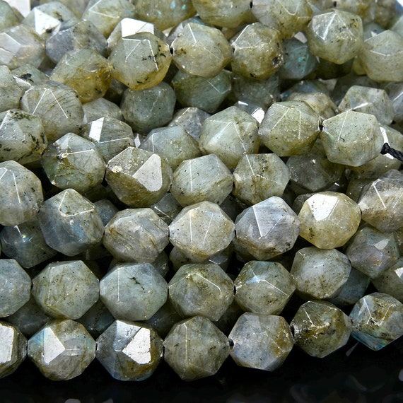 10mm Natural Labradorite Gemstone Star Cut Faceted Loose Beads Bulk Lot 1,2 And (s18)