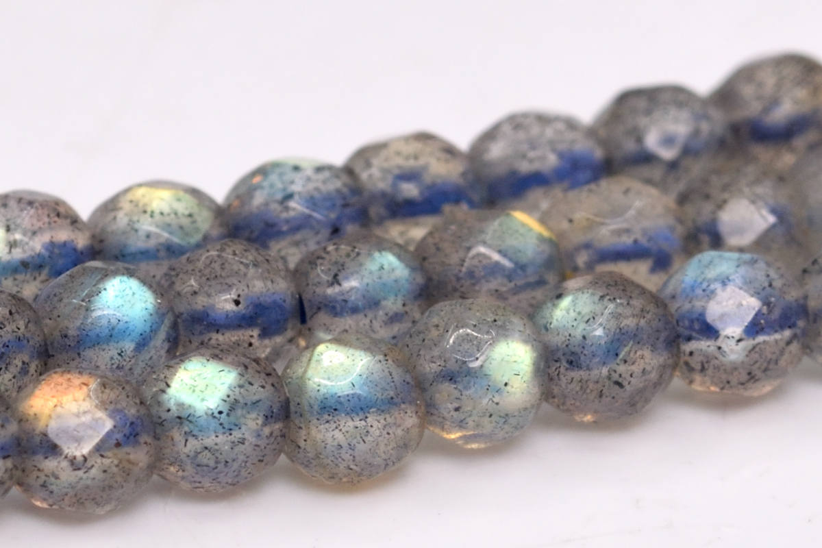3mm Labradorite Beads Madagascar Grade Aaa Natural Gemstone Full Strand Faceted Round Loose Beads 15.5" Bulk Lot 1, 3, 5, 10, 50 (101792-483)