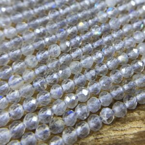 4mm High Flash Labradorite Beads Natural Aaa Micro Faceted Round Labradorite Beads Gemstone Beads Supplies Jewelry Beads 15.5" Full Strand