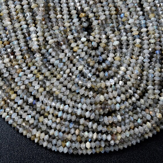 4x2mm Natural Labradorite Gemstone Grade A Bicone Faceted Rondelle Saucer Beads 15.5 Inch Full Strand Bulk Lot (80009456-p34) 4x2mm Natural Labradorite Gemstone Grade A Bicone Faceted Rondelle Saucer Beads 15.5 Inch Full Strand Bulk Lot (80009456-p34)