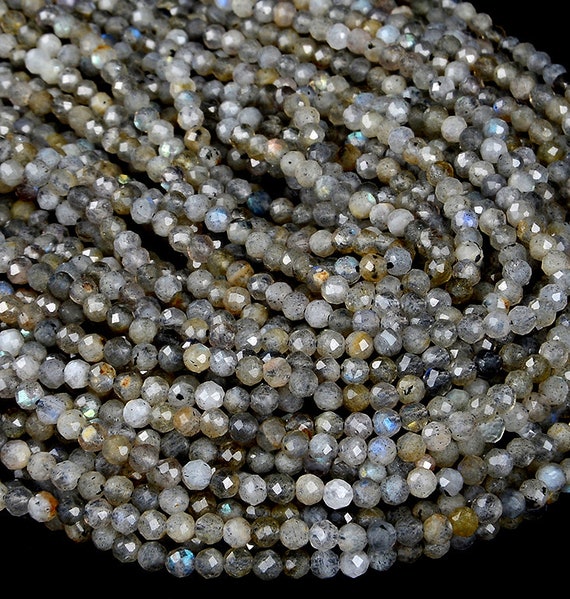 Natural Labradorite Gemstone Grade A Micro Faceted Round 2mm 3mm 4mm Loose Beads Bulk Lot 1,2,6,12 And 50 (p11) Natural Labradorite Gemstone Grade A Micro Faceted Round 2mm 3mm 4mm Loose Beads Bulk Lot 1,2,6,12 And 50 (p11)
