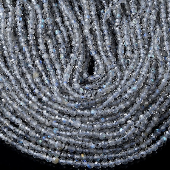 Natural Labradorite Gemstone Grade Aaa Micro Faceted Round 2mm 3mm 4mm Loose Beads 15 Inch Full Strand Bulk Lot 1,2,6,12 And 50 (p57)
