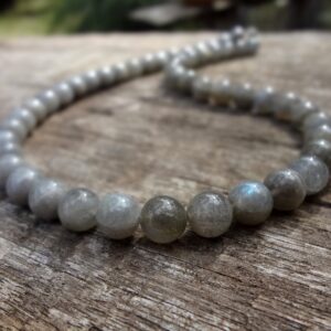 Labradorite Necklace. Natural Grey Gemstone Necklace Handmade In Australia By Miss Leroy.