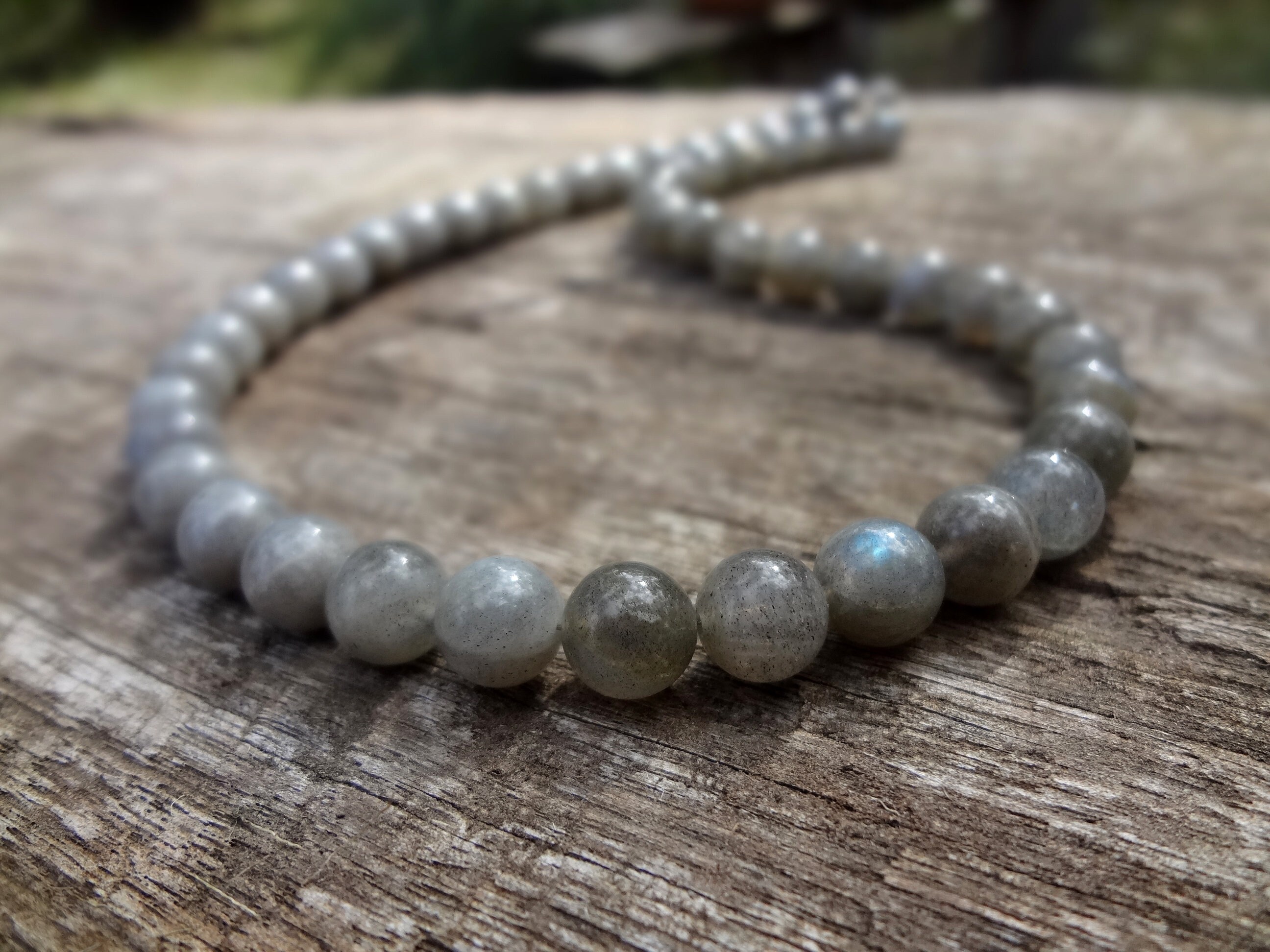 Labradorite Necklace. Natural Grey Gemstone Necklace Handmade In Australia By Miss Leroy. Labradorite Necklace. Natural Grey Gemstone Necklace Handmade In Australia By Miss Leroy.