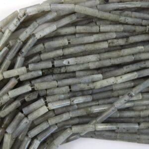 13mm Natural Gray Labradorite Tube Beads 15.5" Strand
