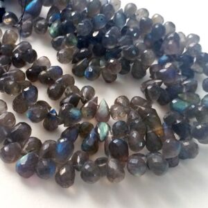 6x9mm Labradorite Faceted Tear Drop Beads, Labradorite Fire Gem Stone, Labradorite Faceted Drops For Jewelry (35pcs To 70pcs Options)