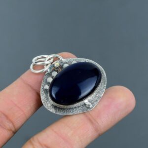 Blue Fire Labradorite Pendant: Handmade 925 Sterling Silver Gemstone Jewelry Blue Fire Labradorite Pendant: Handmade 925 Sterling Silver Gemstone Jewelry
