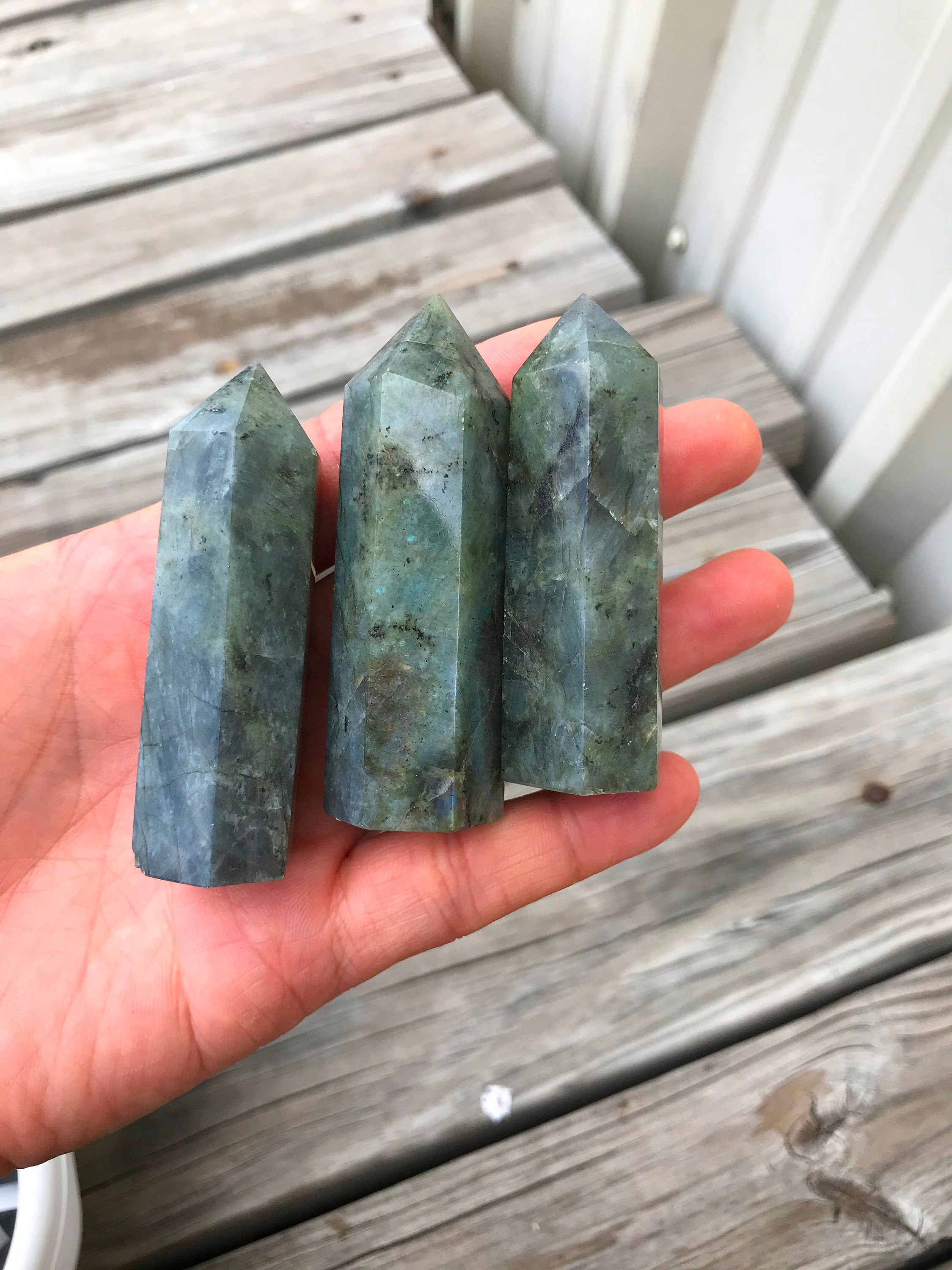 1 Pc Natural Standing Labradorite Point---perfect For Decoration!--- Average Size 3 Inches