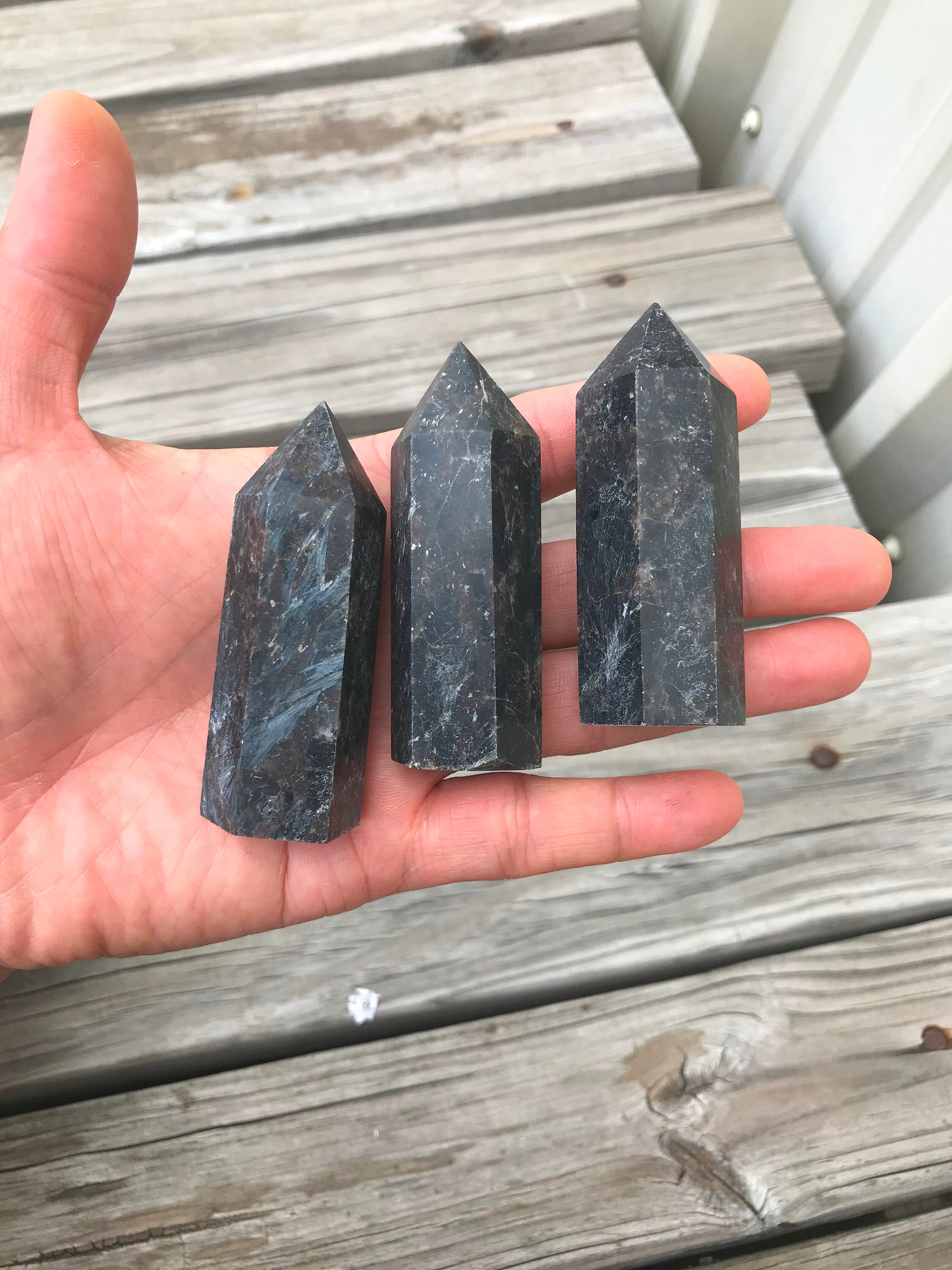 1 Pc Natural Matte Marble Labradorite Obelisk Tower Point Wand Healing