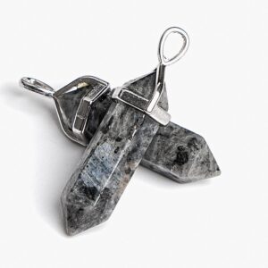 2 Pcs 33x8MM Black Labradorite Larvikite Healing Hexagonal Pointed Grade A Genuine Natural Silver Plated Cap Bulk Lot Options (116720-3589) 2 Pcs 33x8MM Black Labradorite Larvikite Healing Hexagonal Pointed Grade A Genuine Natural Silver Plated Cap Bulk Lot Options (116720-3589)