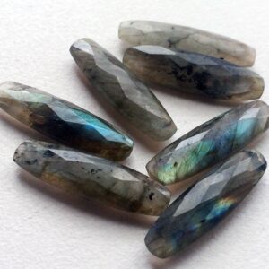 28mm Labradorite Sticks, Labradorite Both Side Faceted Stick, Loose Labradorite Gemstone, 1pc Labradorite Mix Fire Stick For Jewelry - Ks83 28mm Labradorite Sticks, Labradorite Both Side Faceted Stick, Loose Labradorite Gemstone, 1pc Labradorite Mix Fire Stick For Jewelry - Ks83