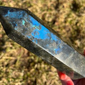 6.9" Large Labradorite Tower With Purple Pink Blue Flash, Shimmer, Big Polished Point, Self Standing, Display Piece, Crystal Home Decor #2 6.9" Large Labradorite Tower With Purple Pink Blue Flash, Shimmer, Big Polished Point, Self Standing, Display Piece, Crystal Home Decor #2