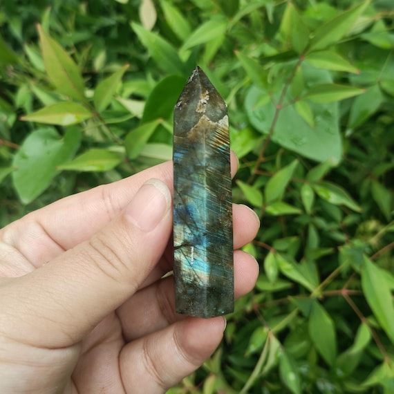 Aaa Grade Labradorite Wand: Polished Reiki Healing Crystal Aaa Grade Labradorite Wand: Polished Reiki Healing Crystal