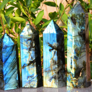 Aaaa 4"~8“ Large Labradorite Crystal Tower,natural Blue&rainbow Labradorite Tower,crystal Tower,labradorite Big Tower,approx 0.8~2 Lbs.