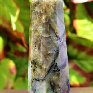 Blue Flashy Labradorite Tower: 165MM Faceted Gemstone Obelisk Blue Flashy Labradorite Tower: 165MM Faceted Gemstone Obelisk