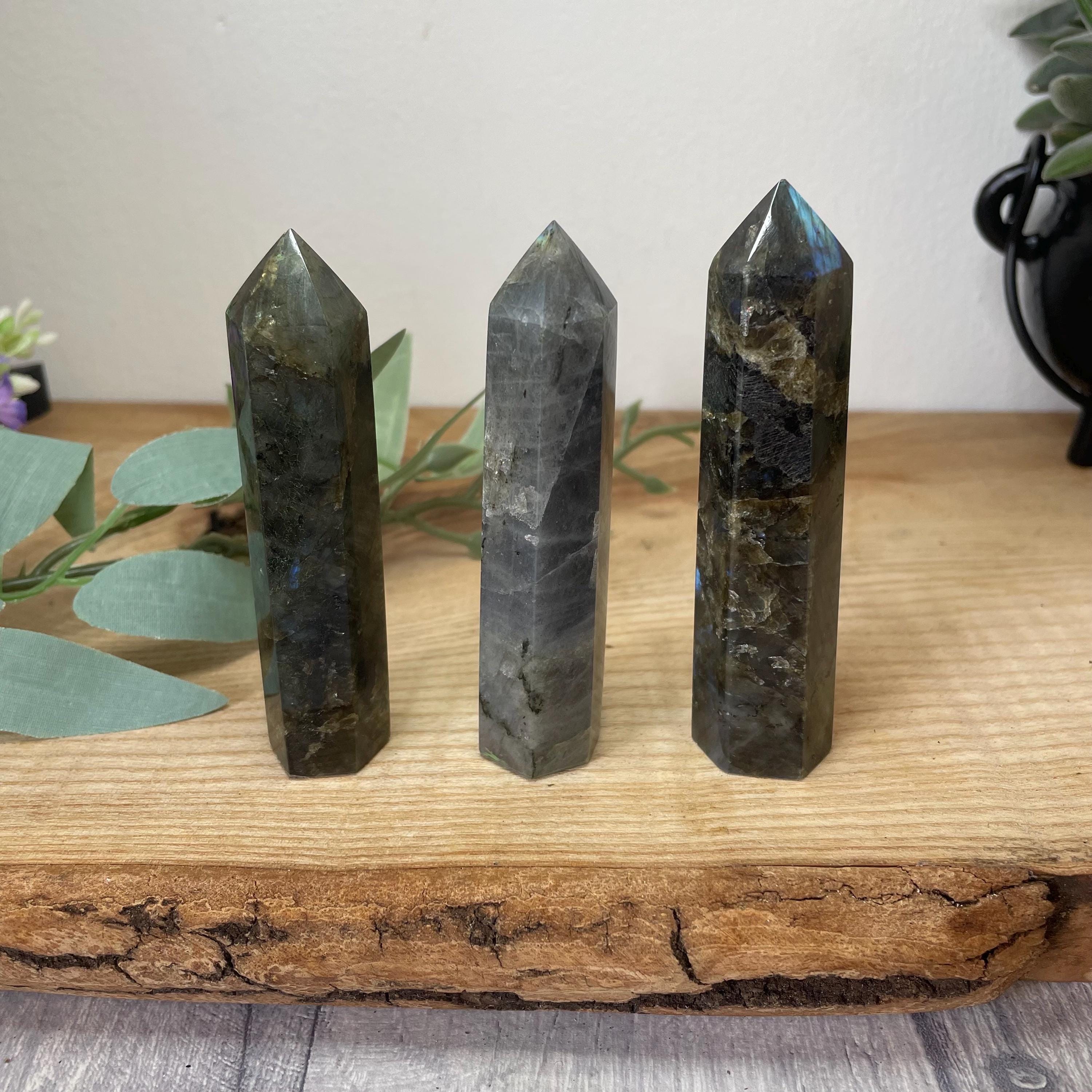 Labradorite Crystal Points – Healing Gemstone, Energy Balancing, Spiritual Growth, Chakra Stone, Meditation Decor, Natural Stone Point