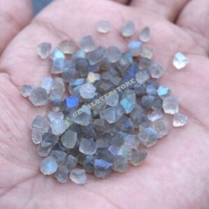 50 Tiny Rough Labradorite Gemstones: Natural Raw Blue Fire Crystals (2-4 Mm) 50 Tiny Rough Labradorite Gemstones: Natural Raw Blue Fire Crystals (2-4 Mm)