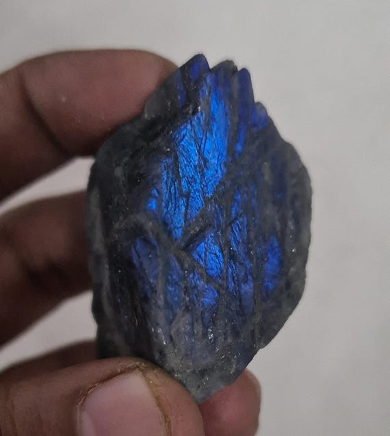 Raw Blue Fire Labradorite Gemstone Chunk (233 Ct)