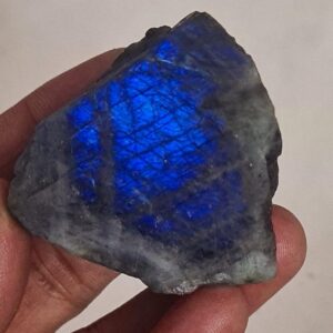 Raw Madagascar Labradorite Chunk, Blue Fire Gemstone (341 Ct)