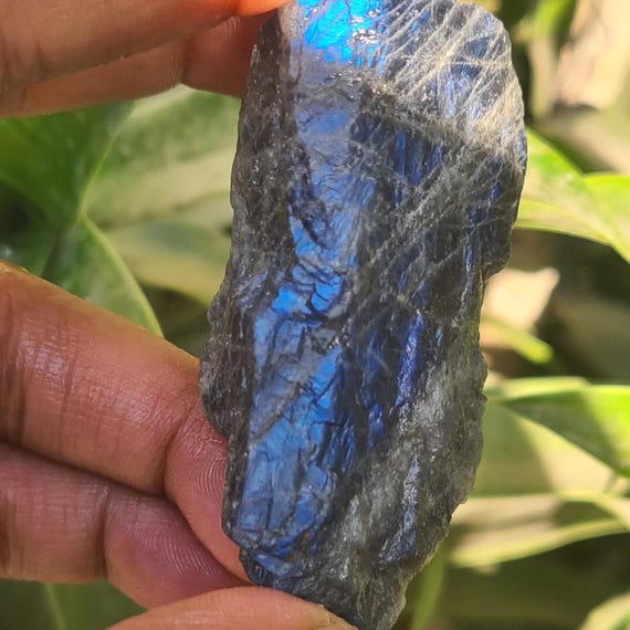 Labradorite Massive Blue Fire Raw, Crystal Healing Rare Specimen, Energy Stone 272 Carat