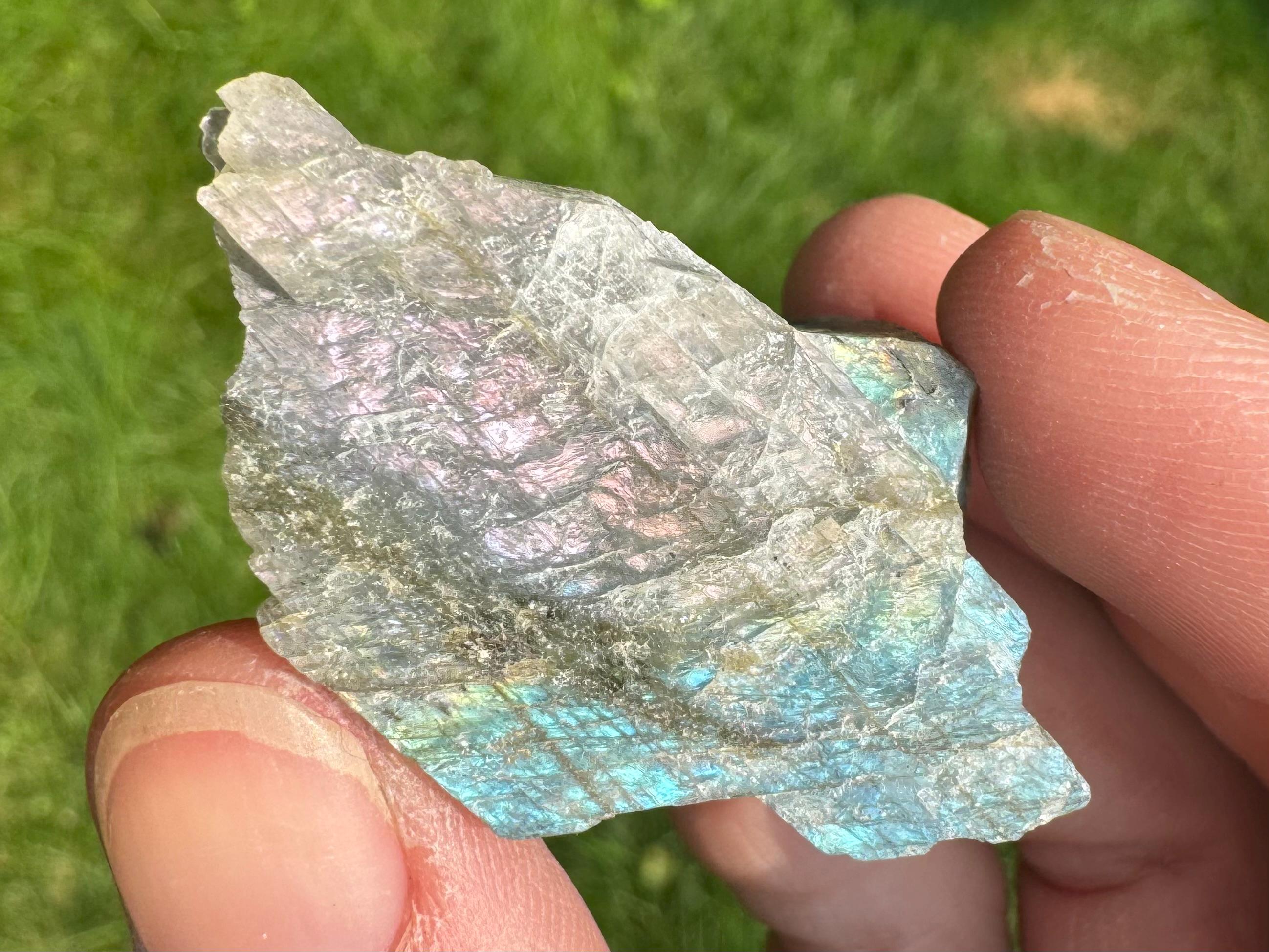Raw Rainbow Labradorite Stone: Raw Gemstone Decor, Crystal Healing #3