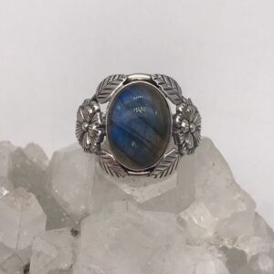 Abstract Labradorite Ring, Size 7 1/2
