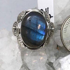 Beautiful Labradorite Ring, Size 7 1/2