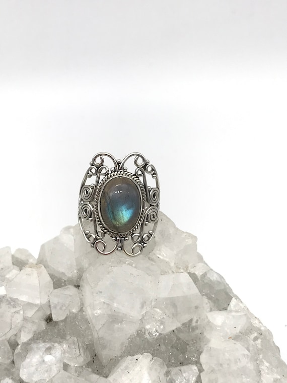 Beautiful Labradorite Ring, Size 9 1/2 Beautiful Labradorite Ring, Size 9 1/2