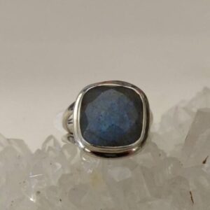 Faceted Labradorite Ring, Size 5 1/2