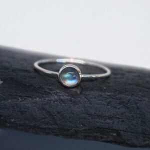 Northern Lights - Labradorite Sterling Silver Ring - Size 6