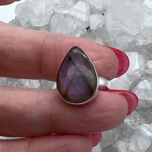 Purple Labradorite Ring, Size 5 1/2