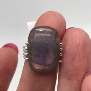 Purple Labradorite Ring Size 7 1/2