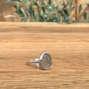 Raw Labradorite Sterling Silver Ring - Gemstone Jewelry