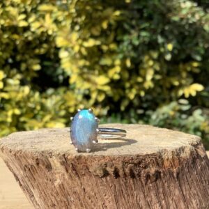 Sterling Silver Labradorite Claw Ring